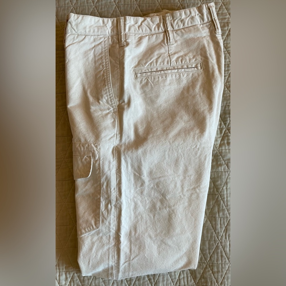 ETERNAL Made in Japan Selvedge Cotton Twill‎ Cargo Chino Pant in Cream Size 30